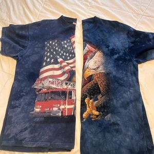 2 Mountain T-Shirt Bundle with Eagle/ Fire Truck